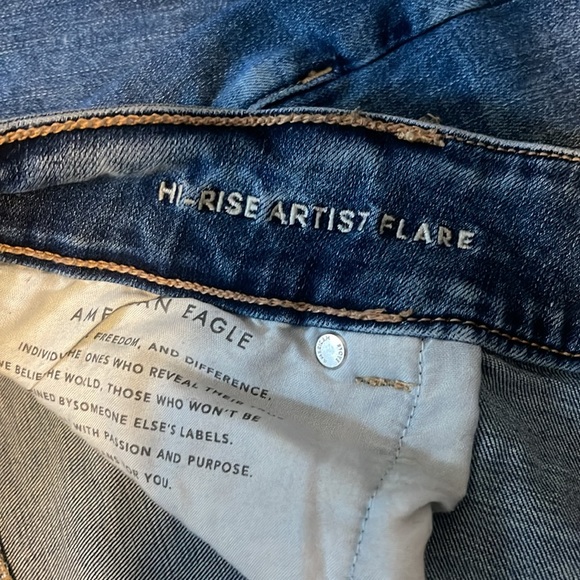 American eagle HI-rise artist flare jeans size 20 Long - Picture 6 of 6